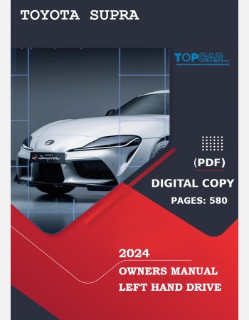 toyota supra 2024 owners manual